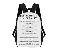 sinyumoney Best Bathroom In The City Mochilas Impresas En 3D Para Niños, Mochila Escolar, Mochila Informal Para Exteriores, Mochila Informal De Moda Para Niños, Lindas Bolsas De Viaje 17inch