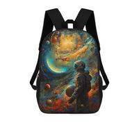 sinyumoney Beyond The Horizon Mochila De Moda Para Papelería, Impermeable, Informal, Para Hombres, Mujeres Y Adolescentes 17inch