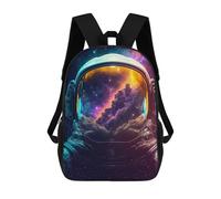 Sinyumoney Beyond The Horizon Mochila Ligera e Casual Para El Día, Ideal Para La Escuela, El Campus, Viajes Y Deportes Al Aire Libre, Astronaut Milky Way Helmet, 17"