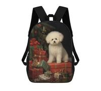 sinyumoney Bichon Frise Dog Mochilas Para Niños Mochila Escolar Mochila Escolar Impresa En 3D Para Niños Estudiantes De Primaria Y Secundaria 17inch