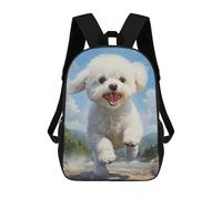 sinyumoney Bichon Frise Mochila Infantil, Mochila Escolar Para Niños, Mochila Escolar Infantil Con Estampado 3D De Dibujos Animados, Mochila De Gran Capacidad Para Niños Y Niñas 17inch