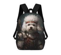 sinyumoney Bichon Frise Viking Mochila Escolar, De Trabajo, Para Portátil, Mochila - Perfecta Para Viajes, Trabajo Y Uso Diario 17inch