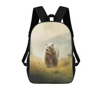 sinyumoney Big Bear in Meadow Mochila Escolar Infantil De 17 Pulgadas Con Estampado 3D, Mochila Moderna Para Niños, Mochilas De Viaje, Bolsas Para Libros, Mochila Escolar Infantil