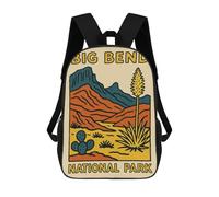 sinyumoney Big Bend National Park Illustration Mochilas Escolares, Bolsos De Negocios, Bolsos Para Portátiles Resistentes Para Hombres, Mujeres Y Adolescentes 17inch