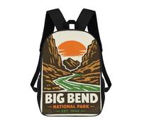 sinyumoney Big Bend National Park Poster Mochila Escolar Resistente Al Agua Para Ordenador Portátil Para La Escuela/trabajo/viajes 17inch