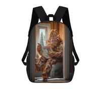 sinyumoney Bigfoot on The Toilet Mochila Escolar Para Niños Mochila Escolar Impresa En 3D Mochila Escolar De Moda Para Niños De Primaria Y Secundaria 17inch