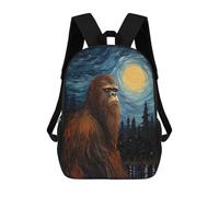 sinyumoney Bigfoot Starry Mochila Infantil, Mochila Escolar Infantil, Mochilas Escolares Impresas En 3D Para Niños Y Estudiantes Adolescentes 17inch