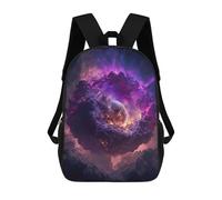 sinyumoney Bigfoot Sunset - Mochila ligera e informal para la escuela, el trabajo y los viajes, Nebulosa morada, 17"