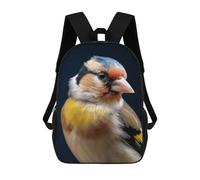 sinyumoney Bird Goldfinch Closeup Mochilas Impresas En 3D 17inch Mochila Escolar Infantil Para Exteriores, Mochila Informal De Día, Bolsas De Viaje Informales Para Estudiantes De Secundaria