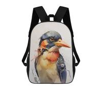 sinyumoney Bird Head Watercolor Mochilas Infantiles Impresas En 3D Para Niños. Mochilas De Viaje De Moda Para Niños. Mochila Escolar Para Estudiantes De Primaria Y Secundaria.