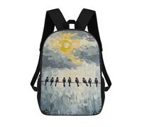 sinyumoney Birds on A Wire Painting Mochilas Escolares Secundarias Informales Para Viajes. Mochilas Escolares Para La Escuela/trabajo/viajes. 17inch