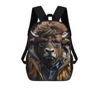 sinyumoney Bison Cool Mochila Escolar, Mochila Informal, Mochila De Día, Mochila Escolar, De Trabajo Y De Viaje Para Hombres, Mujeres Y Adolescentes. 17inch