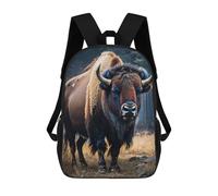 sinyumoney Bison in Forest Mochila Escolar Grande Resistente Al Agua Para Portátil Para Niños/niñas/adolescentes 17inch