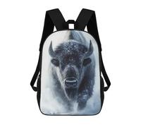 sinyumoney Bison in Winter Mochilas Infantiles Impresas En 3D, Mochilas De Moda Informales, Mochilas De Viaje Bonitas, Mochilas Informales Para Exteriores Para Niños Y Niñas 17inch