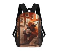 sinyumoney Bison Sitting In Toilet Mochila De Moda Para Papelería, Impermeable, Estilo Casual, Para Hombres Y Mujeres 17inch