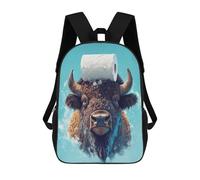 sinyumoney Bison with Toilet Paper Mochila Escolar, Bolso Resistente Para Portátil, Ideal Para Acampar, Aventuras Al Aire Libre Y Viajes Diarios 17inch