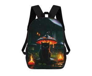 sinyumoney Blac Cat And Mushroom Mochila Escolar Infantil Impresa En 3D Para Niños, Mochilas De Viaje, Bolsas Para Libros, Mochila Escolar Infantil 17inch