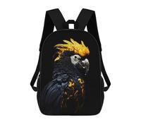 sinyumoney Black And Gold Parrot Mochila Infantil Escolar Para Niños Con Estampado 3D De Dibujos Animados, Mochila Escolar Para Estudiantes, Mochila Para Portátil Para Niños Y Niñas 17inch
