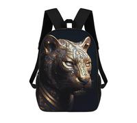 sinyumoney Black And Gold Tiger Mochila Escolar, Mochila De Negocios Para Portátil, Mochila Informal Unisex Para Hombres, Mujeres Y Adolescentes 17inch