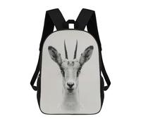 sinyumoney Black And White Gazelle Portrait Mochilas Para Niños Mochila Escolar Mochila Escolar Impresa En 3D Para Niños Estudiantes De Primaria Y Secundaria 17inch