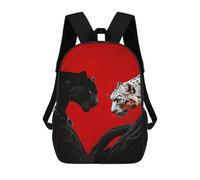 sinyumoney Black And White Leopards Mochila Escolar Impresa En 3D Para Niños, Mochila Escolar, Mochilas De Viaje, Bolso Informal De Moda Para Niños Y Estudiantes 17inch