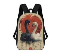 sinyumoney Black And White Swan Mochilas Escolares Resistentes Al Agua Mochila Escolar De Negocios - Perfecta Para Viajes, Trabajo Y Uso Diario 17inch