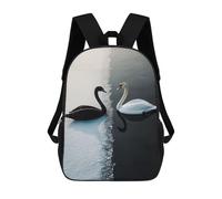 sinyumoney Black And White Swans Mochila, Mochila Escolar Impresa En 3D, Bolsa Para El Almuerzo Escolar, Mochila De Viaje, Mochila Para Amigos, Mochila Escolar Para Niñas Y Niños 17inch