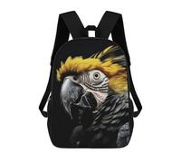 sinyumoney Black And Yellow Parrot Mochila Escolar, Mochila Para Portátil, Mochila Para Adolescentes, Niñas, Niños, Mujeres Y Hombres 17inch