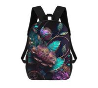Sinyumoney Black Beauty in Red Moon Mochila Escolar Impresa En 3D Para Niños Y Niñas Mochila Portátil Para Niños/Estudiantes/Adultos, Colorido Resumen Lotus, 17"