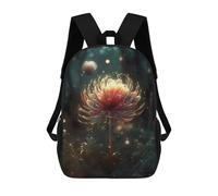Sinyumoney Black Beauty in Red Moon Mochila Escolar Impresa En 3D Para Niños Y Niñas Mochila Portátil Para Niños/Estudiantes/Adultos, Flores de Bush Azúcar, 17"