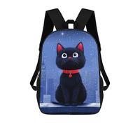 sinyumoney Black Cat Cityscape Mochilas Infantiles Impresas En 3D Para Niños. Mochilas De Viaje De Moda Para Niños. Mochila Escolar Para Estudiantes De Primaria Y Secundaria.