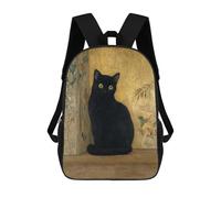 sinyumoney Black Cat on Shelf Mochila Escolar De 17 Pulgadas Para Adolescentes, Con Estampado 3D, Ajustable Y Con Bolsillos, Ideal Para Niños, Niñas Y Estudiantes.