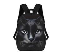 sinyumoney Black Cat Portrait Mochila De Negocios Resistente Para Portátil Para Niñas, Niños Y Adolescentes 17inch