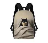 sinyumoney Black Cat Reading in Cozy Bed Mochila Escolar, De Negocios, Para Portátil, Unisex, Informal, Para Adolescentes, Chicas, Chicos, Mujeres Y Hombres 17inch
