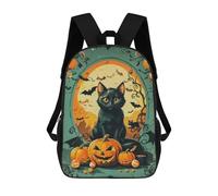 sinyumoney Black Cat Vintage Mochila Infantil, Mochila Escolar Para Niños, Mochila Escolar Infantil Con Estampado 3D De Dibujos Animados, Mochila De Gran Capacidad Para Niños Y Niñas 17inch