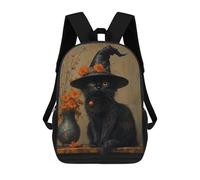 sinyumoney Black Cat Witch Mochila De Peluche Con Dibujos Animados, Mochila 3D Para Niños, Bolsa Escolar, Idea De Regalo De Cumpleaños Para Niños Y Niñas 17inch