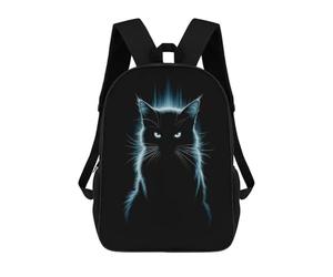 sinyumoney Black Cat with Glowing Eyes Mochila Escolar/de Negocios Resistente Para Portátil Para Niños/niñas/adolescentes 17inch