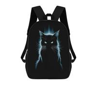 sinyumoney Black Cat with Glowing Eyes Mochilas Escolares Para Niños Y Niñas, Mochilas Deportivas Informales Para Primaria, Mochilas De Gran Capacidad Para Libros 17inch
