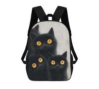 sinyumoney Black Cats with Yellow Eyes Mochila Escolar Ligera E Informal Para Adolescentes, Niños, Mujeres Y Hombres 17inch