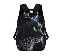 sinyumoney Black Circular Cat 17inch Mochilas Escolares Impresas En 3D, Mochilas Escolares De Moda Para Niños De Primaria Y Secundaria