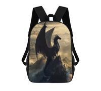 sinyumoney Black Dragon Monarch Mochila Escolar Para Niños De 17 Pulgadas, Mochila Informal De Viaje Para Niños Y Niñas, Mochila De Gran Capacidad Para El Día A Día 17inch
