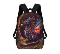 sinyumoney Black Fire Dragon Cub Mochila Infantil, Mochila Escolar Para Niños Y Adolescentes, Mochila De Viaje, Mochila Escolar, Mochila Para Libros 17inch