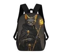 sinyumoney Black Fox Mage Mochilas Mochilas Infantiles Mochila Escolar Mochila Escolar Infantil Impresa En 3D Mochilas De Viaje De Moda Para Niños De Primaria Y Secundaria 17inch