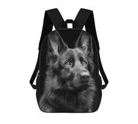 sinyumoney Black German Shepherd Portrait Mochilas Infantiles Impresas En 3D, Mochilas De Moda Informales, Mochilas De Viaje Bonitas, Mochilas Informales Para Exteriores Para Niños Y Niñas 17inch