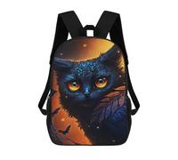 sinyumoney Black Ghost Cat Mochila Escolar Para Niños, Mochila Escolar Impresa En 3D Para Estudiantes De Primaria Y Secundaria 17inch