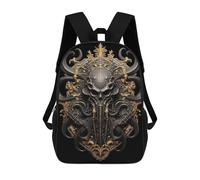 sinyumoney Black Gold Imperial Kraken Mochila Escolar Para Ordenador Portátil Para La Escuela/trabajo/viajes: Perfecta Para Viajes, Trabajo Y Uso Diario 17inch