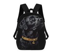 sinyumoney Black & Gold Labrador Mochila Ligera Para Aeropuerto, Estudiantes Universitarios Y Mochileros: Perfecta Para Viajes, Trabajo Y Uso Diario 17inch
