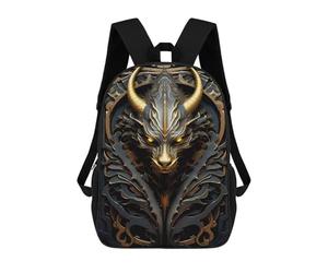 sinyumoney Black Golden Dragon Lord Mochila Escolar Para El Trabajo, Negocios, Universidad Y Escuela Para Niñas Y Adolescentes 17inch