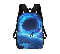sinyumoney Black Hole Astronaut Mochila Escolar Infantil De 17 Pulgadas Con Estampado 3D De Películas De Anime Para Niños, Mochila De Viaje, Mochila Escolar Infantil
