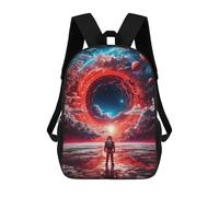 sinyumoney Black Hole Space Astronaut Mochila Escolar Mochilas Escolares Para Niñas Y Niños Mochila Con Bolsillo Mochila Escolar De Moda Mochila Infantil 17inch